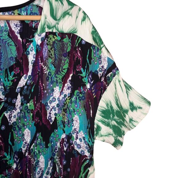 Thakoon Women's Multicolored Artsy Print Lose Fit Statement Blouse Small - Picture 4 of 6